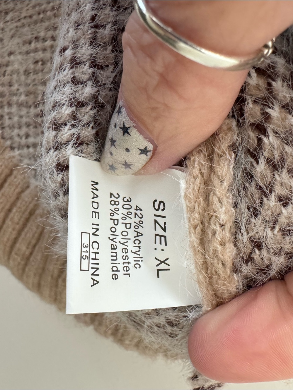 Taupe Floral Button-Front Women's Cardigan Sweater - Picture 3 of 4